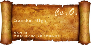 Csendes Olga névjegykártya